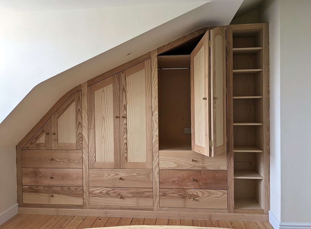 ash fitted wardrobe Fitted solid wood wardrobe Bristol